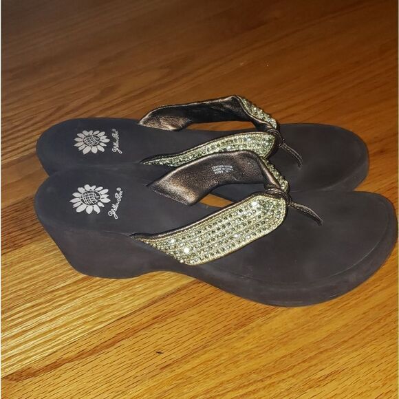 Yellow Box Wedge sandals - Picture 1 of 6